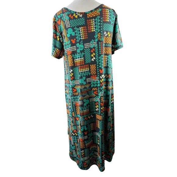 Lularoe Disney Carly Dress Mickey Mouse Mixed Print Stretch Hi-Lo Plus Size 3XL - Picture 3 of 8